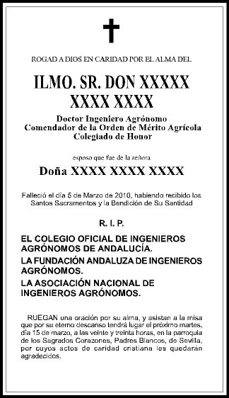 Esquela modelo 4 ABC